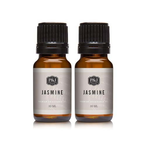 P&J Fragrance Oil | Jasmine Oil 10ml 2pk - Candle Scents for Candle Making, Freshie Scents, Soap Making Supplies, Diffuser Oil Scents