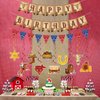 Gameza Cowboy Birthday Party Decorations - Cool Western Party Decorations Western Happy Birthday Banners Cowboy Hanging Swirls Supplies Cowboy Themed Party Decor Cow Rodeo Birthday Party Decorations