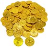 Gold Coins Plastic - 100 Count Kids Play Money Pirate Tokens - Fake Gold Coins for St. Patricks Day Party Favors,Pirate Party,Treasure Hunt Game