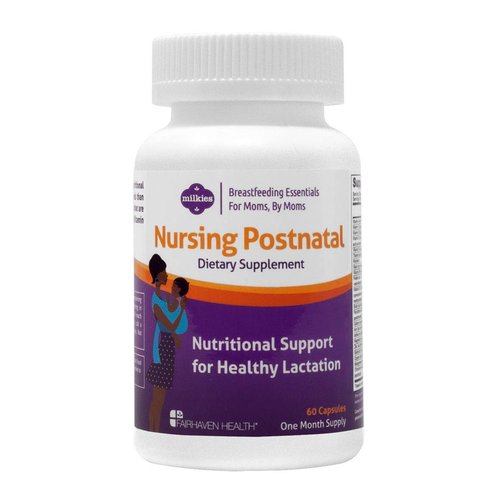 Milkies Fairhaven Health Nursing Postnatal Vegetarian Supplement for Breastfeeding Women with Vit...