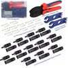 YXGOOD Solar Crimping Tool for Solar Panel Cable with 12 Pairs Solar Connectors, 1PCS Solar Crimper, 2 PCS Spanner Wrench, Crimper Tool for 2.5/4/6mm² Solar PV Wire