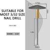 C12rtive Pedicure Drill Bit, Diamond Carbide Foot Nail Drill Bit,Stainless Steel Professional Pedicure Foot Calluses Sanding Polishing Bits for Cracked Skin Callus Removal for Home Salon & DIY(Medium)