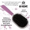 Kent KCR4 "Create" Small Cushion Brush for Smoothing and Straightening All Hair Types - Paddle Brush with Purple Ergonomic Handle and a Boar Bristle/Nylon Bristle Mix for Smooth Finishing and Shine