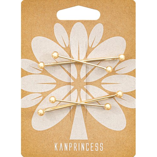KANPRINCESS 2Pcs 2.4 inch Metal Hair Pins Set For Women Girls Valentines Styling Hairpins Decorative Hair Clips Accessories Bridal Fashion Bobby Pins For Ladies Wedding, Daily Wearing (Metal)