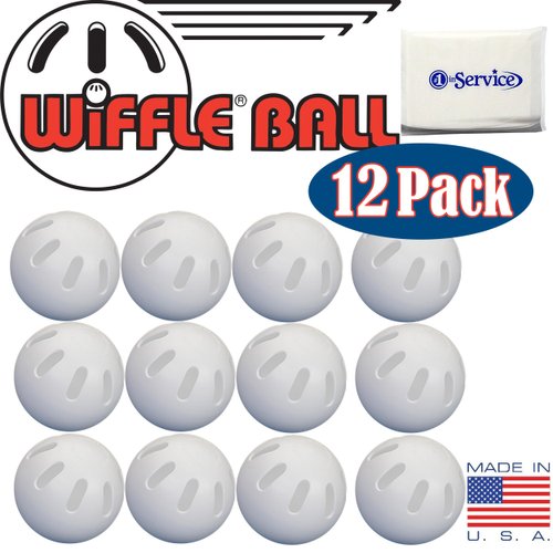 WIFFLE Ball Baseballs Official Size (12 Pack) with Bonus NOIS Tissue Pack