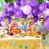 Purple and Confetti Balloons 66 Pcs 12inches Lavender Lilac Latex Balloons and 2 Roll of Purple Ribbon for Birthday Wedding Children's Parties Decorations