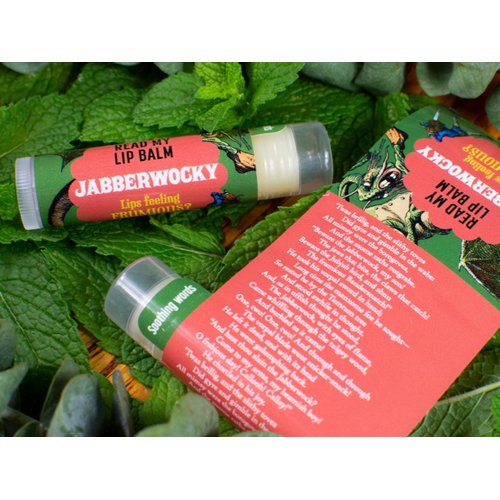 Read My Lips Lip Balm - Full Text of The Jabberwocky Under the Label, Eucalyptus Mint Flavor - Cruelty-Free and Made in the USA from Natural and Imported Ingredients