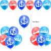 38Pcs Battleship Theme Birthday Party Supplies and Decorations Naval Happy Birthday Banner,Latex Balloon, Cupcake Toppers, Set Nautical Birthday Party Supplies for Kids Family
