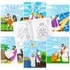 BZaber Bible Religious Easter Coloring Books - 24Pcs Bible Kids DIY Art Drawing Book with Jesus Bible Pattern Color Booklets for Toddlers Birthday Party Favors Goodie Bag Filler