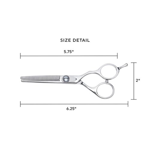Cricket S2 T-30 Thinning Shears Professional Stylist Barber Hair Cutting Scissors, Removes Bulk, Convex Edge, Hand Polished Swedish Steel