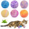 Retro Shaw Catnip Toys, Catnip Balls with Bell, Cat Toys with Silvervine and Catnip, Catnip Toys for Cats, Cat Toys for Indoor Cats, Cat Chew Toy, Cat Nip Toys for Cats Kittens Kitty, 6 Pack