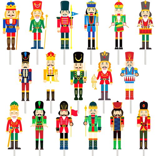 36pcs Nutcracker Cupcake Toppers Nutcracker Party Supplies Nutcracker Christmas Cupcake Picks Nutcracker Birthday Party Decorations for Christmas Party Nutcracker Soldier Party Decorations