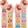 101 PCS Owl Night Birds Temporary Tattoos Themed Birthday Party Decorations Favors Supplies Decor Cute Wisdom Kawaii Intelligent Tattoo Stickers Gifts For Game Boys Girls Classroom School Prizes