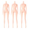 3PCs Nude Doll Body 26cm Plastic Flexible Rotation 12 Moveable Joints Doll Toy Accessory Naked Cake Mold Female Figure Barbie Looks Dolls