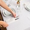 AH AMERICAN HOMESTEAD Linen Feel Paper Dinner Napkins with Silverware Pocket - 16"x15.5" Bulk Disposable Napkins, Elegant Linen Like Style Hand Towel Napkins for Dinner Parties Weddings - Black 50ct