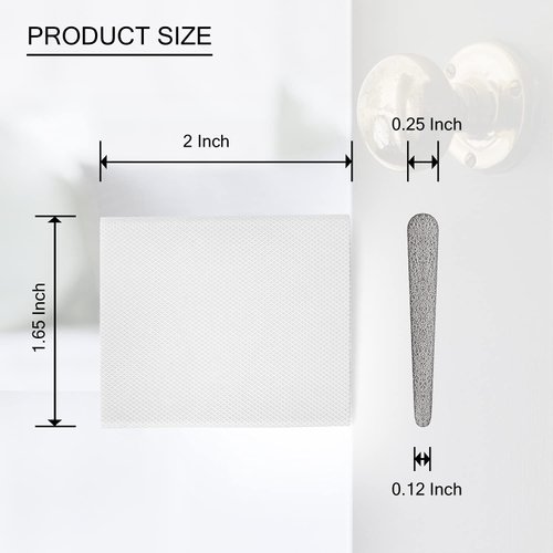 Door Corner Seal Exterior Door Frame Seal Wedge Draft Stopper with Adhesive 4 Pack, White