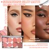 JunKuJk 8 Colors Blush Palette,Shimmer Silky Matte Blush Powder Palette,Professional Cute Face Contour Highlighter Blush Palette with Blush Makeup Brush