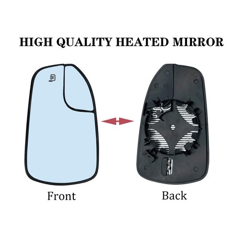 Driver Left Side Mirror Replacement for 2013 2014 2015 2016 2017 2018 2019 2020 Ford Fusion Side Mirror Glass - Side View Heated Convex Mirror with Blind Spot Rear Holder
