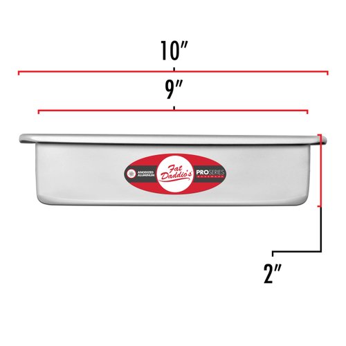 Fat Daddio's PSQ-992 Anodized Aluminum Square Cake Pan, 9 x 2 Inch