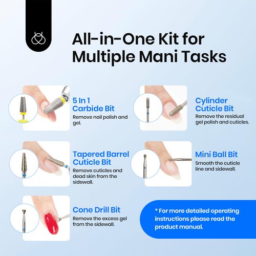 Beetles Electric Cordless Nail Drill Portable Nail File for Acrylic Gel Nails Professional Efile Nail Drill Kit with Nail Drill Bits Dust Brush Manicure Pedicure Tool for Beginner Silver