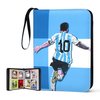 400 Pockets Soccer Card Binder for Soccer Trading Cards Collectors,Portable Waterproof Soccer Card Storage Bag with Removable Sleeves,Compatible with Sports TCG Soccer Cards 2024-2025