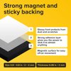 Magnetic Squares - Self Adhesive Magnetic Squares (Each 4/5" x 4/5") - Industrial Flexible Sticky Magnets - Peel & Stick Magnetic Sheets - Tape is Alternative to Magnetic Stickers, Magnetic Strip