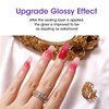 Gellen Gel Top Coat Nail Polish- 18ml No Wipe Top Coat Gel Polish, High Gloss Shiny Long Lasting Top Gel for Clear Nail Gel and Acrylic Nails, Soak Off Nail Lamp Gel for Home DIY and Nail Salon