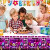 We1Fit 2Pcs Monster-High School Tablecloth Disposable Tablecover Birthday Party Supplies and Decorations for Kids Baby Shower Rectangle Tables 70"X42"