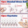 134 PCS Baseball Party Favors, 12 Set Baseball Goodie Bag, Mini Stress Balls, Baseball Stickers, Rubber Bracelets, Keychain, Tattoo Stickers, Slap Bracelets, Whistle for Baseball Themed Party Supplies