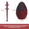 Bismion 3D Printed Dragon Toy 12" Crystal Dragon Fidget Executive Desk Dragon Egg