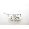 Generic Two small tiny dark gray or clear crystal hair pin clip barrettes fine hair (Primary color: Clear)