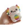 2 Random Color Axolotl 4" Slow Rise Squishy Toys - Memory Foam Party Favors, Fidgets, Prizes, OT (Random Colors)