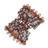 Lovef Flower Multifunction Easy Magic Hair Comb Stretchy Beaded Hair Comb in Small Beads Hairpin Plate Hair (Coffee)