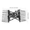 Pearl Hair Clips and Combs Set - Elastic Stretch Double Clips, Magic Combs, DIY Hair Styling Tool (Black)