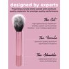 Real Techniques Travel Essentials Makeup Brush Kit, Makeup Brushes, Perfect For On The Go, Multicolored, Vegan Synthetic Makeup Brush Bristles, 4 Piece Set