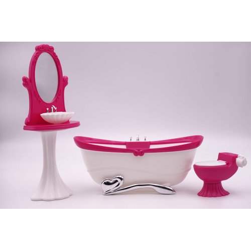 Girl's Favorite/Gloria Bathroom Play Set Doll Furniture (No. 3013)
