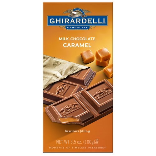 Ghirardelli Chocolate Bar, Milk and Caramel, 3.5 oz., 6 Count