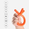 Comotomo Silicone Baby Teether, Orange