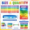 Humyoun 30 Sets/ 60 Pcs Jesus Me Ama Spanish Jesus Loves Me Silicone Wristbands with Bible Verse Cards, Valentine's Day Christian Religious Party Favors Gift VBS for Bible School Church Group