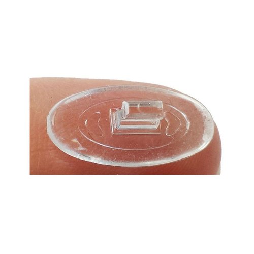 ASKANA Optical Silicone Oval-Shaped Nose Pads Nosepads Model #2 for Reading Prescription Glasses Sunglasses - 15 mm /~ 0.6 '' Oval Push in (12 Pairs)
