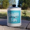 Travel Essentials Piggy Bank & Candy Jar - Our Adventure Fund Travel Vacation Money Jar - Ideal Gift for Men & Women, Bedroom Decor, Beach, Cruise & Roadtrip Essentials