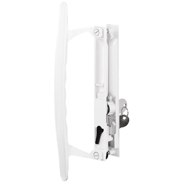 Prime-Line Products C 1197 Sliding Glass Door Handle Set, 6-5/8 in., Diecast, Hook Style, Flush (Single Pack)