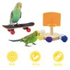 5 Packs Bird Toys Parrot Training Toys Parrot Wooden Block Puzzles Toy Bird Basketball Toy Small Sepak Takraw Bird Skateboard Bird Stacking Toy for Birds Parrot Training