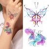 Glaryyears Flower Temporary Tattoos for Women Girls, 30-Pack Variety Pack Small Floral Fake Tattoos Stickers, Sexy Realistic Tattoos of Blossom Rose Lavender Butterfly on Arm Wrist Back Body