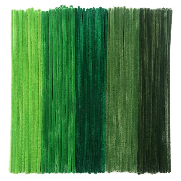 TOAOB 500pcs Green Pipe Cleaners for Craft 12 Inch Pipe Cleaners Chenille Stems Fuzzy Sticks Craft Supplies for DIY Art and Craft Projects Decorations