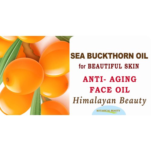 ORGANIC SEA BUCKTHORN OIL 100% Pure Natural Virgin Unrefined Cold Pressed Carrier Oil 0.5 Fl. Oz.- 15 ml for FACE SKIN HAIR NAILS Vitamin C by Botanical Beauty
