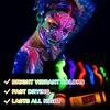 Fusang Glow in the Dark Face Body Paint,Washable Neon Face Body Paint,Black Light Face Makeup for Party Halloween Christmas Cosplay Masquerade Etc 0.48oz Set of 12 Tubes(12 colors)