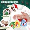 Blueweenly 24 Pcs Mini Christmas Stuffed Animal Bulk Christmas Plush Keychain Decorations Xmas Small Plush Animal Toys with Santa Hat Christmas Tree Plush Ornaments for Award Party Favors Gifts Decor