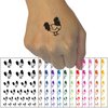 Proud Little Rooster Chicken Temporary Tattoo Water Resistant Fake Body Art Set Collection - Orange (One Sheet)