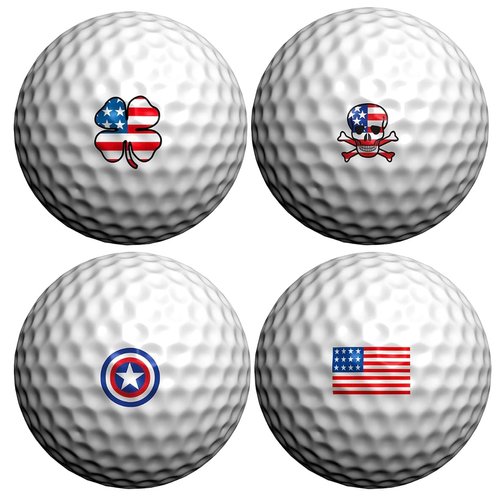 Golfdotz | American Foursome | Golf Ball Markers | Golf Accessories | Golf Ball Customizers | 32 Count